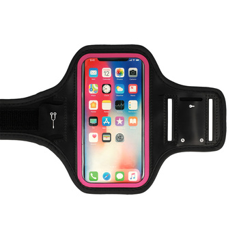 Futerał na ramię slim Typ 2 do Iphone 15 Pro Max/16 Pro Max/Samsung A15/A16/A25/A34/A55/M35/S20 FE/S24 FE/S24 Plus/S24 Ultra - 6,0 cala Czarno-różowy