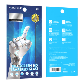 Borofone Hartowane szkło BF6 Diamond Armor Full Screen HD do Iphone 14 Pro - 10 sztuk