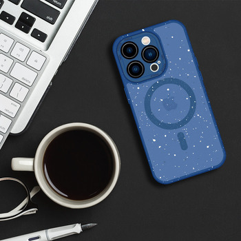 Tel Protect Magnetic Splash Frosted Case for Iphone 14 Navy Blue