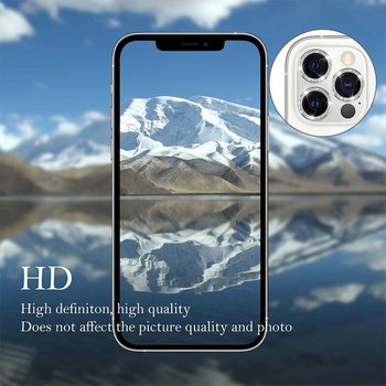 Hartowane szkło HARD DIAMOND na aparat (LENS) do Iphone 13 Pro/13 Pro Max niebieskie (obiektyw 3 sztuki)