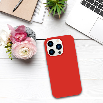 Tel Protect Silicone Premium do Iphone 15 Pro czerwony
