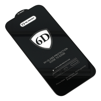 Hartowane szkło Tel Protect Full Glue 6D do IPHONE 12 MINI Czarne - PAKIET 10 SZTUK