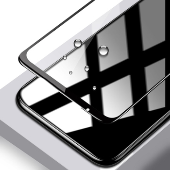 Hartowane szkło Full Glue 6D do IPHONE XR Czarne - PAKIET 10 SZTUK