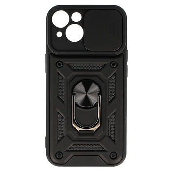 Slide Camera Armor Case for Iphone 15 Plus Black