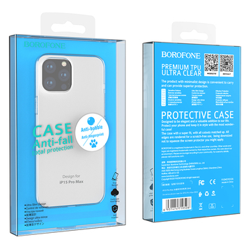 Borofone Case BI4 Ice Series Iphone 15 Pro Max transparent