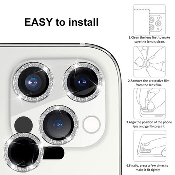 Tempered Glass HARD DIAMOND for camera (LENS) for Samsung Galaxy S23 Plus silver (lens 3 pieces)