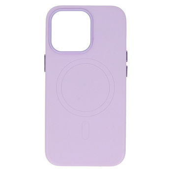 MagSafe Leather Case Iphone 15 Plus Purple