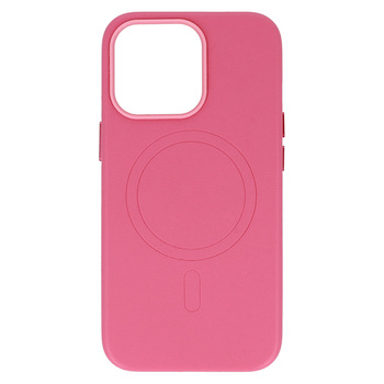 MagSafe Leather Case Iphone 15 Plus Pink