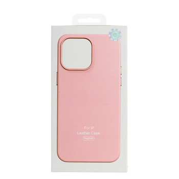 MagSafe Leather Case Iphone 15 Pro Jasnoróżowy