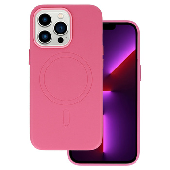 MagSafe Leather Case Iphone 15 Pro Pink