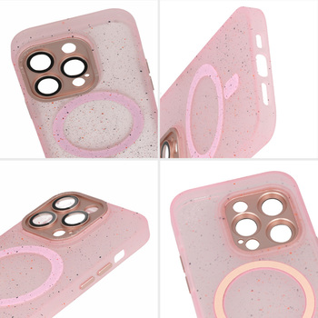 Tel Protect Magnetic Splash Frosted Case do Iphone 15 Plus Jasnoróżowy