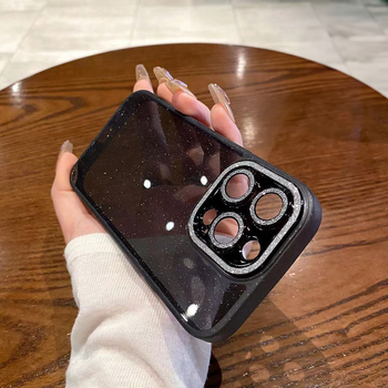 Liquid Glitter Camera Case do Iphone 13 Pro Max czarny