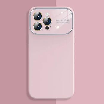 Soft Silicone Lens Case do Iphone 12 jasnoróżowy