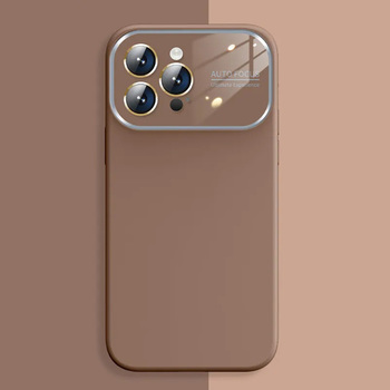 Soft Silicone Lens Case for Iphone 13 Pro brown