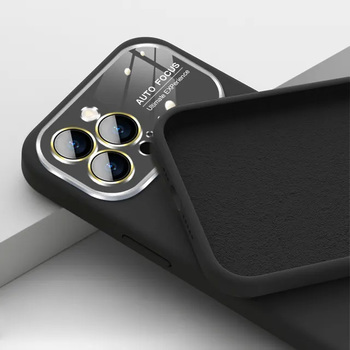 Soft Silicone Lens Case for Iphone 14 black