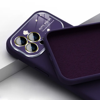 Soft Silicone Lens Case for Iphone 14 Pro purple