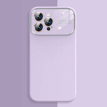 Soft Silicone Lens Case do Iphone 15 Plus jasnofioletowy