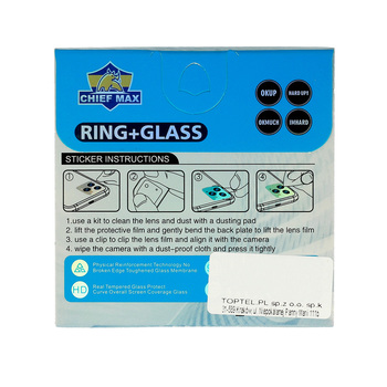 Tempered Glass HARD DIAMOND for camera (LENS) for Samsung Galaxy S23 Plus black (lens 3 pieces)
