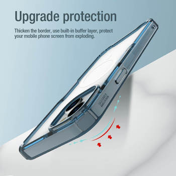 Etui Nillkin Nature Pro Magnetic TPU do Iphone 15 Plus przezroczysto-niebieski