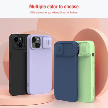 Etui Nillkin CamShield Silky Silicone do Iphone 15 Plus granatowy