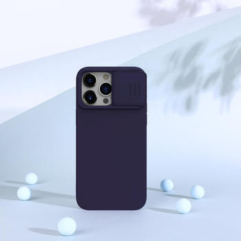 Etui Nillkin CamShield Silky Silicone do Iphone 15 Pro Max ciemnofioletowy