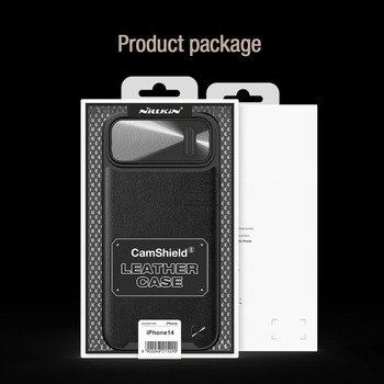 Nillkin CamShield S Leather Case for Iphone 14 black