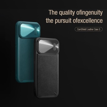 Nillkin CamShield S Leather Case for Iphone 14 Pro black