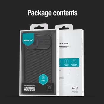 Nillkin CamShield Pro Magnetic Case for Iphone 15 Plus black