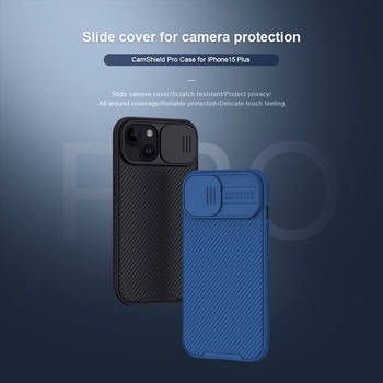 Nillkin CamShield Pro PC+TPU Case for Iphone 15 Plus black