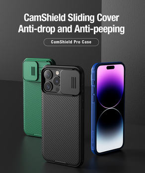 Etui Nillkin CamShield Pro PC+TPU do Iphone 15 Pro Max fioletowy