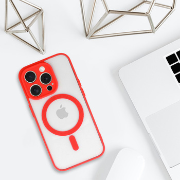 Acrylic Color Magsafe Case for Iphone 11 red