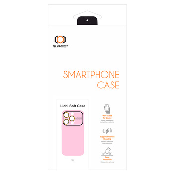 Tel Protect Lichi Soft Case do Iphone 12 jasnoróżowy