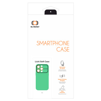 Tel Protect Lichi Soft Case for Iphone 13 Pro Max mint
