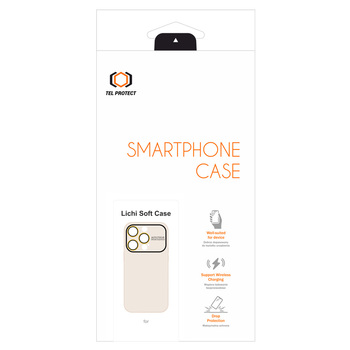 Tel Protect Lichi Soft Case for Iphone 15 Plus beige