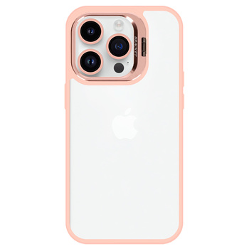 Tel Protect Kickstand case + szkło na aparat (lens) do Iphone 13 Pro Max jasnoróżowy