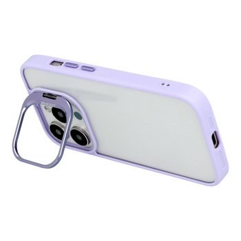 Tel Protect Kickstand case + camera glass (lens) for Iphone 14 Pro light purple