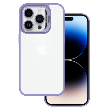 Tel Protect Kickstand case + szkło na aparat (lens) do Iphone 11 Pro Max jasnofioletowy