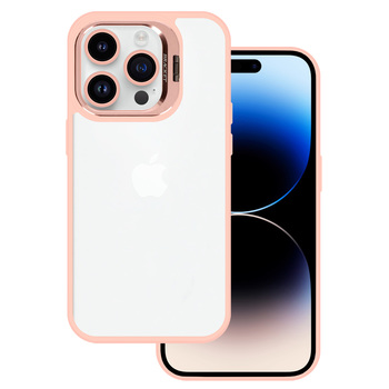 Tel Protect Kickstand case + szkło na aparat (lens) do Iphone 12 Pro Max jasnoróżowy