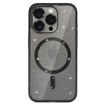Glitter Magsafe Case do Iphone 13 Pro czarny clear