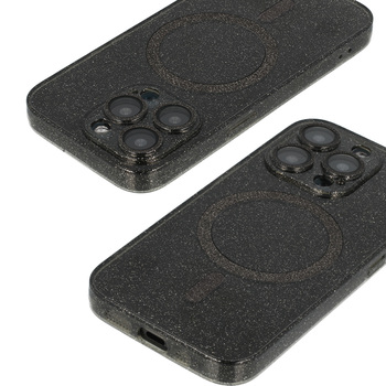 Glitter Magsafe Case do Iphone 13 Pro czarny clear