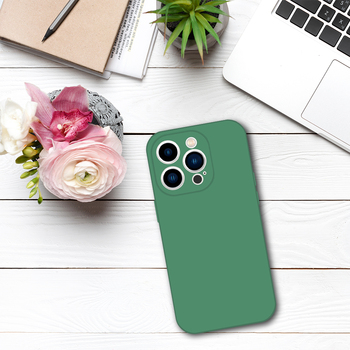 Tel Protect Silicone Premium do Iphone 15 Pro Max ciemnozielony