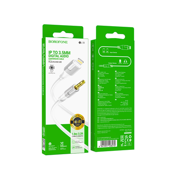 Borofone Cable AUX BL19 Creator - jack 3,5mm to Lightning - 1 metre white