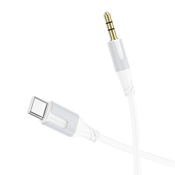 Borofone Kabel AUX BL19 Creator - jack 3,5mm na Typ C - 1 metr biały