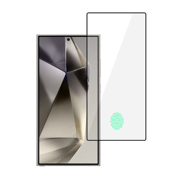 Hartowane szkło HARD Full Glue 5D do SAMSUNG GALAXY S24 ULTRA CZARNE (with fingerprint unlock)