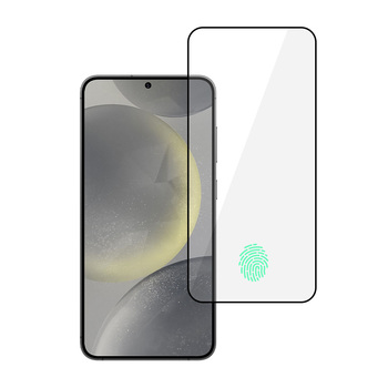 Hartowane szkło Tel Protect Full Glue 6D do SAMSUNG GALAXY S24 CZARNE (with fingerprint unlock)