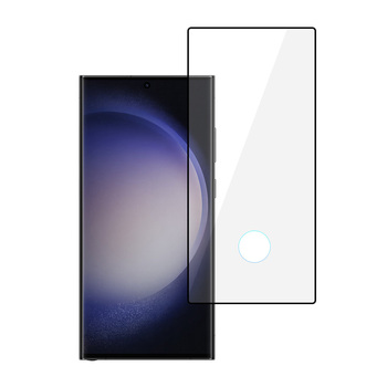 Hartowane szkło Tel Protect Full Glue 6D do SAMSUNG GALAXY S23 ULTRA CZARNE (with fingerprint unlock)