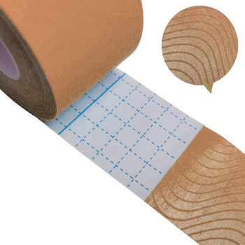 Taśma kinezjologiczna do tapingu, plastry 5 cm, 5 metrów beżowa