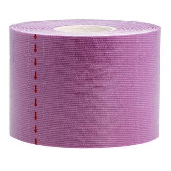 Taśma kinezjologiczna do tapingu, plastry 5 cm, 5 metrów fioletowa