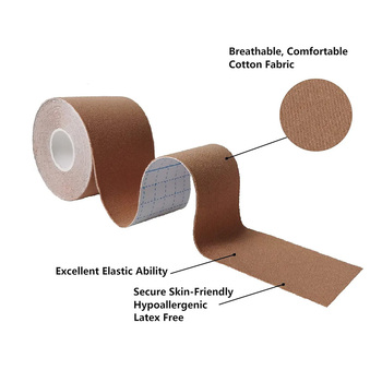 Taśma kinezjologiczna do tapingu, plastry 5 cm, 5 metrów zielona