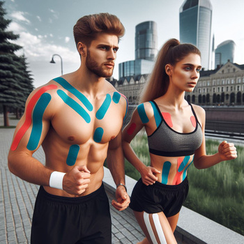Kinesiology tape, 2,5 cm x 5 m beige